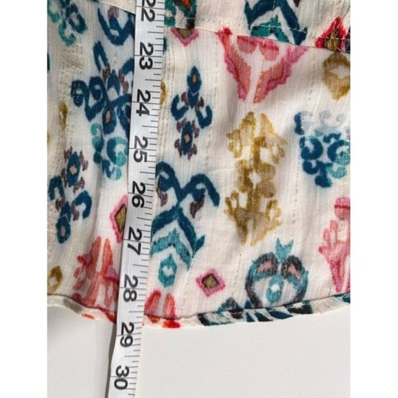 Farmers Market Blouse Woman's Size M Multicolor Boho Charming‎ Art - Picture 10 of 10